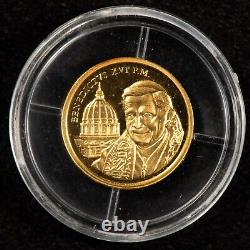 2005 Pope Benedict XVI 14k Commemorative Gold Proof Coin 0.029 AGW SKU-G1567