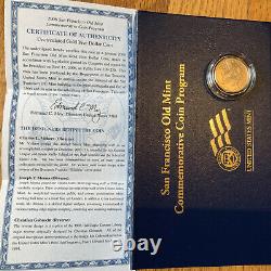 2006 SAN FRANCISCO OLD MINT $5 GOLD COMMEMORATIVE COIN PROOF US MINT With COA& BOX