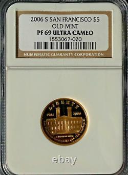 2006 S $5 Gold Commemorative Coin SAN FRANCISCO OLD MINT NGC PF 69 ULTRA CAMEO