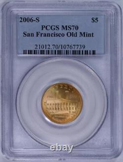 2006-S $5 Gold San Francisco Old Mint Commemorative PCGS MS 70