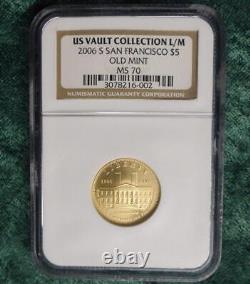 2006 S NGC MS 70 San Francisco Old Mint GOLD $5 Coin, USA $5 Gold Coin