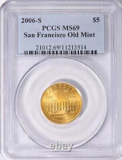 2006-S San Francisco Old Mint Centennial Gold $5 COMMEMORATIVE PCGS MS69