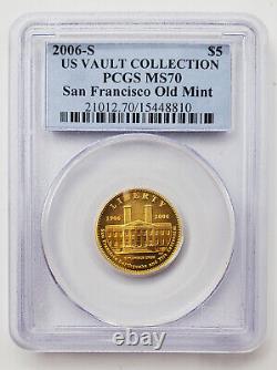 2006 S San Francisco Old Mint Commemorative Gold US Vault Coin $5 PCGS MS 70 A7