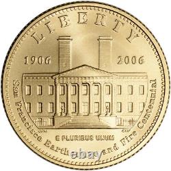 2006-S US Gold $5 San Francisco Old Mint Commemorative BU Coin in Capsule