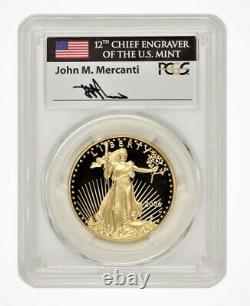 2006-W $50 Gold Eagle PCGS PR70DCAM FIRST STRIKE MERCANTI SIGNED POP 3 COIN