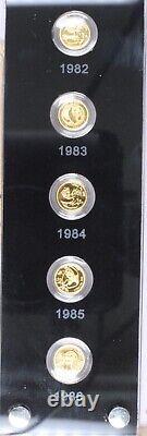2007 25-Coin Proof Gold panda 15 Yuan 25th Anniversary Commemorative Set