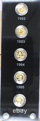 2007 25-Coin Proof Gold panda 15 Yuan 25th Anniversary Commemorative Set
