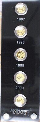 2007 25-Coin Proof Gold panda 15 Yuan 25th Anniversary Commemorative Set