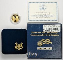 2007 W $5 Jamestown 400th Anniversary Gold Proof Coin