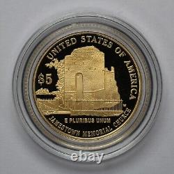 2007 W $5 Jamestown 400th Anniversary Gold Proof Coin