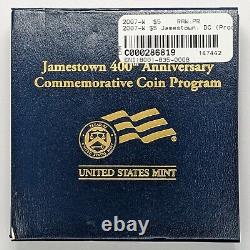 2007 W $5 Jamestown 400th Anniversary Gold Proof Coin