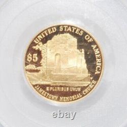 2007-W $5 Jamestown Gold Coin Commemorative 1/4 oz PCGS PR69 DCAM