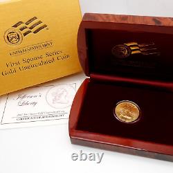 2007 W First Spouse Jefferson's Liberty 1/2 Oz. Uncirculated $10 Gold Coin COA