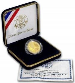 2007-W Jamestown 400th Anniv Commemorative $5 Dollar MS Gold Coin OGP withCOA