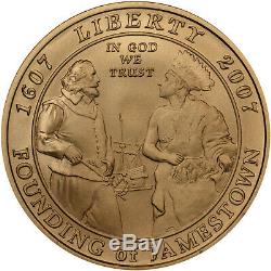 2007-W Jamestown 400th Anniv Commemorative $5 Dollar MS Gold Coin OGP withCOA