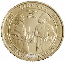 2007-W Jamestown $5 UNC Gold Commemorative