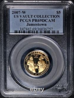 2007-W Jamestown Commem Gold $5 PCGS PR69 DCAM Vault Collection STOCK