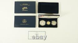 2008 Bald Eagle 3 Coin Proof Commemorative Set with $5 Gold & Silver Dollar OGP