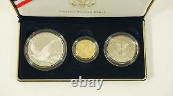 2008 Bald Eagle 3 Coin Proof Commemorative Set with $5 Gold & Silver Dollar OGP