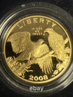 2008 Bald Eagle $5 Proof, Mint West Point With COA Commemorative Coin