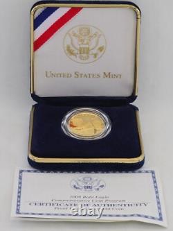 2008 Bald Eagle Commemorative Proof $5 Gold Coin 8.36 grams