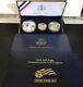 2008 Bald Eagle Gold And Silver 3 Piece Commemorative Proof Set Withbox & Us Coa