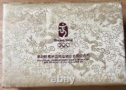 2008 Beijing Olympic Commemorative 4 Silver Coins Set Box & Coa (no Gold Coins)