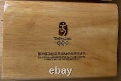 2008 Beijing Olympic Commemorative 4 Silver Coins Set Box & Coa (no Gold Coins)