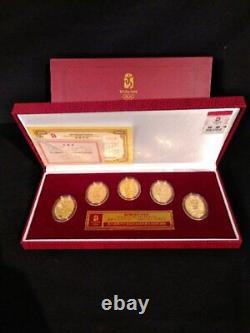 2008 Beijing Summer Olympic Games Mascot Gold Coins Commemorative Medallion Set