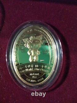 2008 Beijing Summer Olympic Games Mascot Gold Coins Commemorative Medallion Set