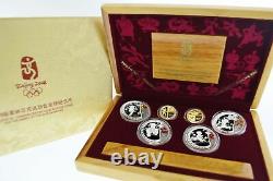 2008 Beijing XXIX Olympics Series 1 Proof Commemorative Gold Silver 6 Coin Set