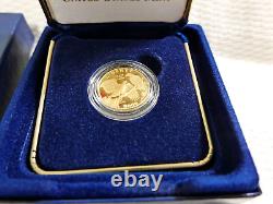 2008 Us Mint Proof Commemorative Eagle $5 Gold 1/4 Oz Coin With Box & Coa