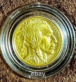 2008 W $5 Gold Buffalo Unc. 9999 With Box & Coa 24k Item # Hio Stock Lmg