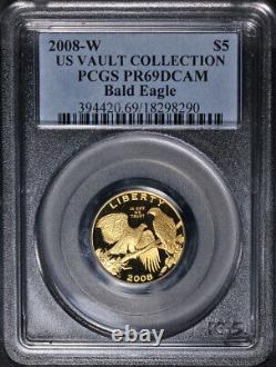 2008-W Bald Eagle Commem Gold $5 PCGS PR69 DCAM Vault Collection STOCK