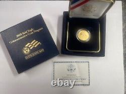 2008 W Bald Eagle Proof $5 Commemorative 90% Gold Coin. 24187 AGW w OGP & COA