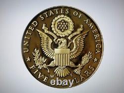 2008 W Gold $ 5 Bald Eagle Commemorative Gold Coin Box Sleeve Case & Coa