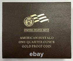 2008 W Gold Buffalo Quarter Ounce Proof Coin W OGP and COA