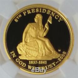 2008-W Proof $10 1/2 Oz Gold First Spouse Van Buren's Liberty NGC PF 70 UC