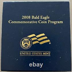 2008-W Proof $5 Gold Bald Eagle Commemorative Coin with Box, OGP & COA