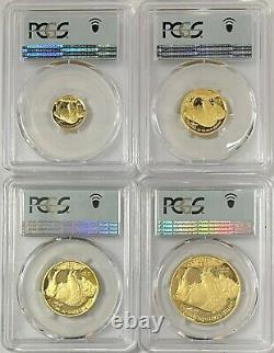 2008-W Proof Buffalo Gold Eagle 4-Coin Set PCGS PR-70 DCAM Consecutive Numbers