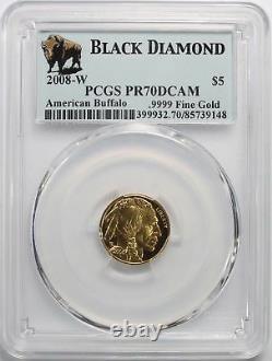 2008-W Proof Buffalo Gold Eagle 4-Coin Set PCGS PR-70 DCAM, Consecutive Numbers