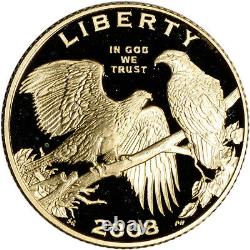 2008-W US Gold $5 Bald Eagle Commemorative Proof Coin in Capsule