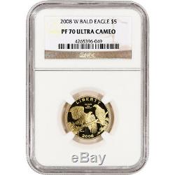 2008-W US Gold $5 Bald Eagle Commemorative Proof NGC PF70 UCAM