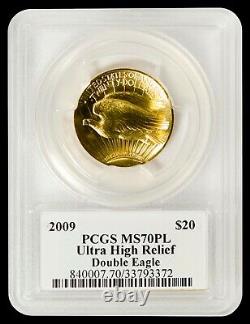 2009 $20 Gold Ultra High Relief PCGS MS70PL READ! JUST A POP 3 COIN! WOW