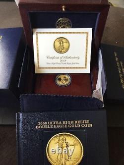 2009 $20 Ultra High Relief Double Eagle. 9999 Gold OGP BOX & COA SPOTLESS