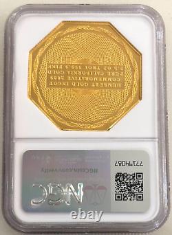 2009 2.5oz Octagonal. 9999 Gold Humbert Commemorative Restrike NGC PR70 Pop 10