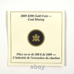 2009 Coal Mining Canadian Commemorative Gold $200 Coin SKUCPC2724