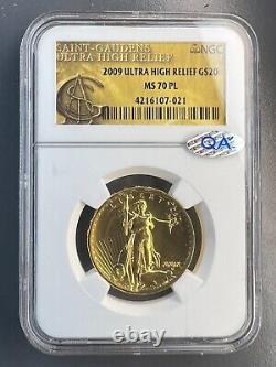 2009 St Gauden Double Eagle Ultra High Relief $20 NGC MS70 PL'QA Assured