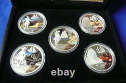 2009 The Golden Age Of Piracy 1 oz. 999 Silver Perth Mint 5 coin set Pirate Ship