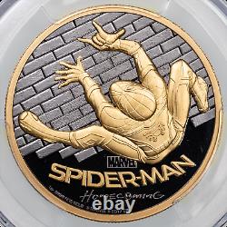 $200 2017 Spiderman Commemorative Gold Coin PCGS PF70DCAM FDI with Stan Lee Sign